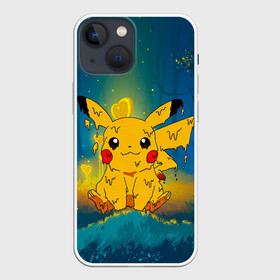 Чехол для iPhone 13 mini с принтом Жидкий Пикачу в Екатеринбурге,  |  | anime | picachu | pikachu | аниме | милый | пика | пикачу | покебол | покемон