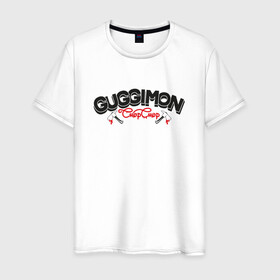 Мужская футболка хлопок с принтом Guggimon Chop Chop в Екатеринбурге, 100% хлопок | прямой крой, круглый вырез горловины, длина до линии бедер, слегка спущенное плечо. | guggimon | superplastic | игрушки | иллюстрация | логотип