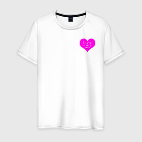 Мужская футболка хлопок с принтом I hate u в Екатеринбурге, 100% хлопок | прямой крой, круглый вырез горловины, длина до линии бедер, слегка спущенное плечо. | hate | heart | love | любовь | ненавижу | ненависть | сердце