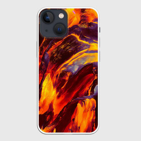 Чехол для iPhone 13 mini с принтом ОГНЕННЫЙ ГРАНЖ | FIRE GRUNGE (Z) в Екатеринбурге,  |  | abstract | fire | geometry stripes | grunge | magma | texture | абстракция | брызги красок | гранж | краски | магма | огонь | плазма | текстура | угли | цветная | цветной | яркая