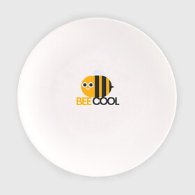 Тарелка с принтом Bee Cool в Екатеринбурге, фарфор | диаметр - 210 мм
диаметр для нанесения принта - 120 мм | cool | арт | иллюстрация | насекомое | пчела