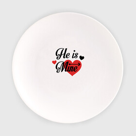 Тарелка с принтом He is Mine в Екатеринбурге, фарфор | диаметр - 210 мм
диаметр для нанесения принта - 120 мм | арт | иллюстрация | любимый | мой | сердце