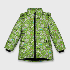 Зимняя куртка для девочек 3D с принтом КоронаВирус в Екатеринбурге, ткань верха — 100% полиэстер; подклад — 100% полиэстер, утеплитель — 100% полиэстер. | длина ниже бедра, удлиненная спинка, воротник стойка и отстегивающийся капюшон. Есть боковые карманы с листочкой на кнопках, утяжки по низу изделия и внутренний карман на молнии. 

Предусмотрены светоотражающий принт на спинке, радужный светоотражающий элемент на пуллере молнии и на резинке для утяжки. | Тематика изображения на принте: biohazard | corona virus | coronavirus | covid 19 | mask | virus | биохазард | болезнь | больница | вирус | грипп | зараза | карантин | ковид 19 | коронавирус | лихорадка | масочный режим | медицинская маска | пандемия | паразит