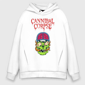 Мужское худи Oversize хлопок с принтом Cannibal Corpse | Труп Каннибала (Z) в Екатеринбурге, френч-терри — 70% хлопок, 30% полиэстер. Мягкий теплый начес внутри —100% хлопок | боковые карманы, эластичные манжеты и нижняя кромка, капюшон на магнитной кнопке | cannibal | cannibal corpse | corpse | death metal | deathgrind | алекс уэбстер | брутальный дэт метал | дэт метал | дэтграйнд | пол мазуркевич | роб барретт | труп каннибала