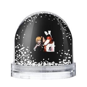 Игрушка Снежный шар с принтом Gangsta kaguya в Екатеринбурге, Пластик | Изображение внутри шара печатается на глянцевой фотобумаге с двух сторон | chocolate bunny | kaguya | афро | любовь | молоко
