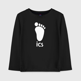 Детский лонгслив хлопок с принтом iCS Foot Logo Haikyu!! в Екатеринбурге, 100% хлопок | круглый вырез горловины, полуприлегающий силуэт, длина до линии бедер | Тематика изображения на принте: anime | haikyu | haikyuu | karasuno | manga | аниме | белый | волейбол | волейбольный клуб | икс | ицс | карасуно | корпорация | лого | логотип | манга | нога | организатор игр | след | старшая школа | ступня | хаику | хаикую