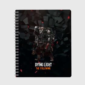 Тетрадь с принтом Dying light зомби в Екатеринбурге, 100% бумага | 48 листов, плотность листов — 60 г/м2, плотность картонной обложки — 250 г/м2. Листы скреплены сбоку удобной пружинной спиралью. Уголки страниц и обложки скругленные. Цвет линий — светло-серый
 | dying light | аномалия | зараженный | монстр | мутант | ужасы | урод | хоррор