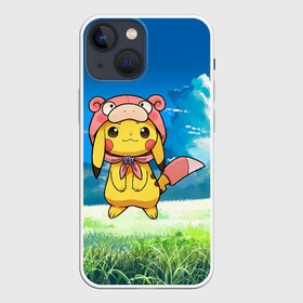 Чехол для iPhone 13 mini с принтом Пикачу на природе в Екатеринбурге,  |  | anime | picachu | pikachu | аниме | милый | пика | пикачу | покебол | покемон