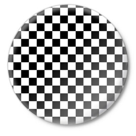 Значок с принтом Шахматист в Екатеринбурге,  металл | круглая форма, металлическая застежка в виде булавки | Тематика изображения на принте: chess | игра | король | ладья | математика | пешка | ферзь | чёрно белые | шах и мат | шахматист | шахматная доска | шахматные фигуры | шахматы