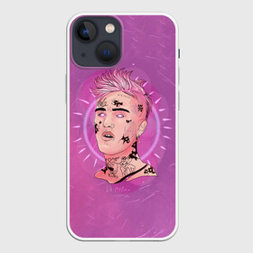 Чехол для iPhone 13 mini с принтом Purpule Peep в Екатеринбурге,  |  | hip hop | lil peep | rap | rep | густав элайджа | дшд зууз | исполнители | исполнитель | лил пип | музыка | реп