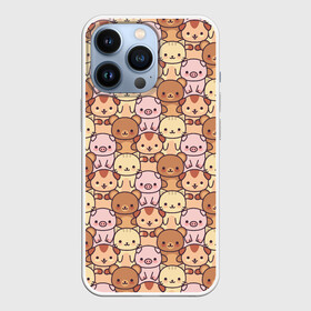 Чехол для iPhone 13 Pro с принтом Animals в Екатеринбурге,  |  | animals | background | bears | cats | dogs | pattern | pig | seals | животные | котики | коты | медведи | мишки | паттерн | поросенок | свинка | свинья | собаки | собачки | фон
