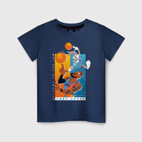 Детская футболка хлопок с принтом Космический Джем 2 Tune Squad в Екатеринбурге, 100% хлопок | круглый вырез горловины, полуприлегающий силуэт, длина до линии бедер | bugs bunny | lebron james | space jam | space jam 2 | space jam a new legacy | tune squad | vdzabma | багз банни | космический джем | космический джем 2 | космический джем: новое поколение | леброн джеймс | тюн сквад