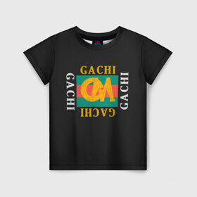 Детская футболка 3D с принтом ГачиМучи в Екатеринбурге, 100% гипоаллергенный полиэфир | прямой крой, круглый вырез горловины, длина до линии бедер, чуть спущенное плечо, ткань немного тянется | Тематика изображения на принте: gachi | gachimuchi | mem | muchi | гачи | гачимучи | мем | мучи