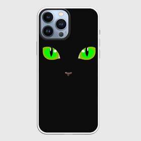 Чехол для iPhone 13 Pro Max с принтом КОШАЧЬИ ГЛАЗКИ в Екатеринбурге,  |  | cat | cat eyes | eyes | аниме | взгляд | глаза | глаза кошки | глазки | животные | зелёный | киса | кот | коте | котейка | котенок | котэ | котя | кошачий глаз | кошачьи глаза | кошечка | кошка | мордочка