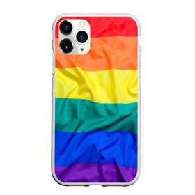 Чехол для iPhone 11 Pro Max матовый с принтом Радуга - мятая ткань полотно в Екатеринбурге, Силикон |  | gey | би | гендер | квир | маска | меньшинства | огбткю | равноправие | радуга | радужный | трансгендер | трансы | флаг