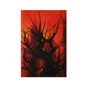 Обложка для паспорта матовая кожа с принтом ДРЕВО ХАОС 3D в Екатеринбурге, натуральная матовая кожа | размер 19,3 х 13,7 см; прозрачные пластиковые крепления | Тематика изображения на принте: абстракция | башни | беспорядок | дерево | иллюстрация | искусство | кровавые облака | культура | текстура | хаос