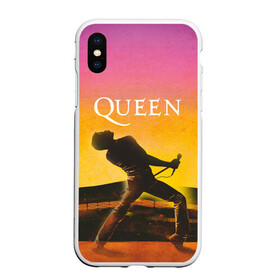 Чехол для iPhone XS Max матовый с принтом Queen Freddie Mercury (Z) в Екатеринбурге, Силикон | Область печати: задняя сторона чехла, без боковых панелей | freddie mercury | music | queen | брайан мэй | глэм рок | джон дикон | королева | музыка | поп рок | роджер тейлор | фредди меркьюри | хард рок