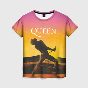 Женская футболка 3D с принтом Queen Freddie Mercury (Z) в Екатеринбурге, 100% полиэфир ( синтетическое хлопкоподобное полотно) | прямой крой, круглый вырез горловины, длина до линии бедер | freddie mercury | music | queen | брайан мэй | глэм рок | джон дикон | королева | музыка | поп рок | роджер тейлор | фредди меркьюри | хард рок