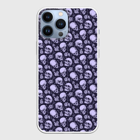 Чехол для iPhone 13 Pro Max с принтом Черепа в Екатеринбурге,  |  | background | bones | flowers | pattern | roses | skulls | кости | паттерн | розы | фон | цветы | черепа