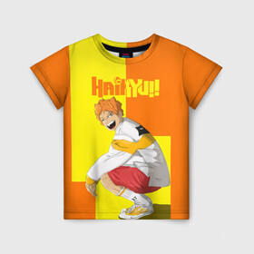 Детская футболка 3D с принтом Шоё Хината на стиле | Haikyu!! в Екатеринбурге, 100% гипоаллергенный полиэфир | прямой крой, круглый вырез горловины, длина до линии бедер, чуть спущенное плечо, ткань немного тянется | 10 номер | haikyu | haikyuu | hinata shoyo | karasuno | аниме | волейбол | волейбольный клуб | карасуно | коротышка | красный | мальчик мяч | манга | рыжик | старшая школа | хаикую | чиби чан | шоё хината