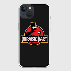 Чехол для iPhone 13 с принтом Jurassic Bart в Екатеринбурге,  |  | bart | dinosour | simpsons | the simpson | барт | динозавр | мульт | мультфильм | парк юрского периода | симпсоны