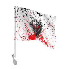 Флаг для автомобиля с принтом Броня Берсерка в Екатеринбурге, 100% полиэстер | Размер: 30*21 см | berserk | аниме | берсерк | броня берсерка | мультсериал | черная маска