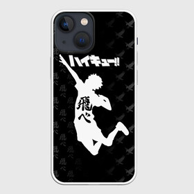 Чехол для iPhone 13 mini с принтом Fly high иероглифами | Haikyuu в Екатеринбурге,  |  | anime | haikyu | haikyuu | karasuno | karasuno high | manga | аниме | волейбол | волейбольный клуб | вороны | иероглиф | карасуно | лого | манга | на японском | надпись | старшая школа | флу хайг | хаику | хаикую | черный