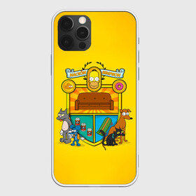 Чехол для iPhone 12 Pro с принтом Simpsons nation в Екатеринбурге, силикон | область печати: задняя сторона чехла, без боковых панелей | gomer | simpsons | the simpson | гомер | мульт | мультфильм | симпсоны