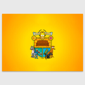 Поздравительная открытка с принтом Simpsons nation в Екатеринбурге, 100% бумага | плотность бумаги 280 г/м2, матовая, на обратной стороне линовка и место для марки
 | gomer | simpsons | the simpson | гомер | мульт | мультфильм | симпсоны