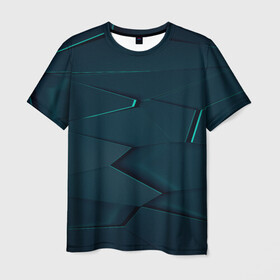 Мужская футболка 3D с принтом GEOMETRY в Екатеринбурге, 100% полиэфир | прямой крой, круглый вырез горловины, длина до линии бедер | геометрия | минимализм. | плиты | разлом | фигуры