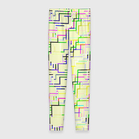 Леггинсы 3D с принтом Geometric Color в Екатеринбурге, 80% полиэстер, 20% эластан | Эластичный пояс, зауженные к низу, низкая посадка | абстракция | краски | кубизм | линии | модерн