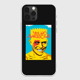 Чехол для iPhone 12 Pro с принтом Bart x Bowie в Екатеринбурге, силикон | область печати: задняя сторона чехла, без боковых панелей | bart | simpsons | the simpson | барт | дэвид бови | дэвид боуи | мульт | мультфильм | симпсоны