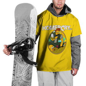 Накидка на куртку 3D с принтом Homer Cry в Екатеринбурге, 100% полиэстер |  | Тематика изображения на принте: far cry | farcray | gomer | homer | simpsons | the simpson | гомер | мульт | мультфильм | симпсоны | фар край