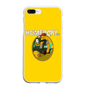 Чехол для iPhone 7Plus/8 Plus матовый с принтом Homer Cry в Екатеринбурге, Силикон | Область печати: задняя сторона чехла, без боковых панелей | Тематика изображения на принте: far cry | farcray | gomer | homer | simpsons | the simpson | гомер | мульт | мультфильм | симпсоны | фар край