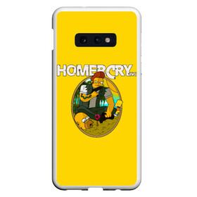 Чехол для Samsung S10E с принтом Homer Cry в Екатеринбурге, Силикон | Область печати: задняя сторона чехла, без боковых панелей | Тематика изображения на принте: far cry | farcray | gomer | homer | simpsons | the simpson | гомер | мульт | мультфильм | симпсоны | фар край