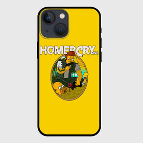 Чехол для iPhone 13 mini с принтом Homer Cry в Екатеринбурге,  |  | far cry | farcray | gomer | homer | simpsons | the simpson | гомер | мульт | мультфильм | симпсоны | фар край