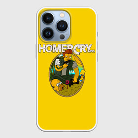 Чехол для iPhone 13 Pro с принтом Homer Cry в Екатеринбурге,  |  | far cry | farcray | gomer | homer | simpsons | the simpson | гомер | мульт | мультфильм | симпсоны | фар край