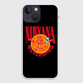 Чехол для iPhone 13 mini с принтом Nevermind в Екатеринбурге,  |  | alternative | kurt cobain | metall | music | nirvana | rock | альтернатива | курт кобейн | курт кобэйн | металл | музыка | нирвана | нирванна | рок