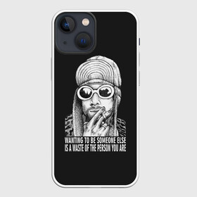 Чехол для iPhone 13 mini с принтом Курт в Екатеринбурге,  |  | alternative | kurt cobain | metall | music | nirvana | rock | альтернатива | курт кобейн | курт кобэйн | металл | музыка | нирвана | нирванна | рок