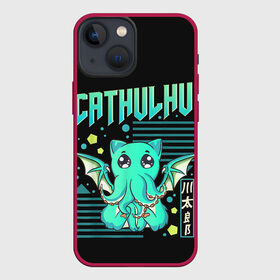 Чехол для iPhone 13 mini с принтом CatHulhu в Екатеринбурге,  |  | ancient | azathoth | call | cat | cthulhu | dagon | good | howard | hydra | lovecraft | luck | nyarlathotep | of | phillips | the | unknown | yog sothoth | азатот | гидра | говард | дагон | древний | зов | йог сотот | кот | кошка | ктулху | лавкрафт | нев