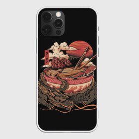 Чехол для iPhone 12 Pro Max с принтом Ramen Protector в Екатеринбурге, Силикон |  | chinese | clouds | dawn | defender | dragon | fire breathing | japan | monster | protector | ramen | reptile | sticks | sunset | дракон | закат | защитник | китайский | монстр | облака | огнедышащий | палочки | рамен | рамэн | рассвет | япония