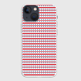 Чехол для iPhone 13 mini с принтом Звезды с полосками в Екатеринбурге,  |  | background | pattern | stars | stripes | texture | звезды | паттерн | полоски | полосы | текстура | фон