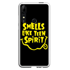 Чехол для Honor P Smart Z с принтом Smells like teen spirit в Екатеринбурге, Силикон | Область печати: задняя сторона чехла, без боковых панелей | alternative | kurt cobain | metall | music | nirvana | rock | альтернатива | курт кобейн | курт кобэйн | металл | музыка | нирвана | нирванна | рок