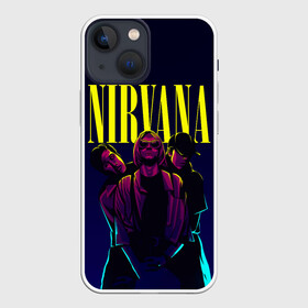 Чехол для iPhone 13 mini с принтом Nirvana Neon в Екатеринбурге,  |  | alternative | kurt cobain | metall | music | nirvana | rock | альтернатива | курт кобейн | курт кобэйн | металл | музыка | нирвана | нирванна | рок