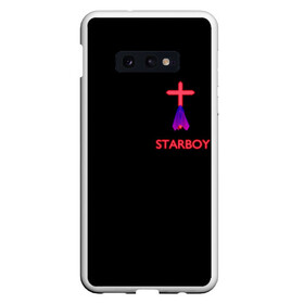 Чехол для Samsung S10E с принтом STARBOY - The Weeknd в Екатеринбурге, Силикон | Область печати: задняя сторона чехла, без боковых панелей | Тематика изображения на принте: blinding lights | music | pop | star boy | the weekend | the weeknd | музыка | уикенд