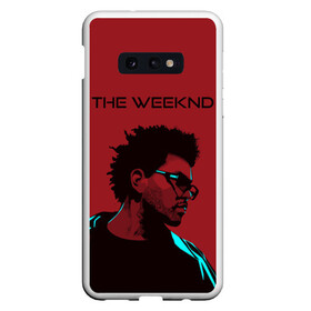 Чехол для Samsung S10E с принтом the weeknd в Екатеринбурге, Силикон | Область печати: задняя сторона чехла, без боковых панелей | blinding lights | music | pop | star boy | the weekend | the weeknd | музыка | уикенд