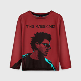 Детский лонгслив 3D с принтом the weeknd в Екатеринбурге, 100% полиэстер | длинные рукава, круглый вырез горловины, полуприлегающий силуэт
 | blinding lights | music | pop | star boy | the weekend | the weeknd | музыка | уикенд