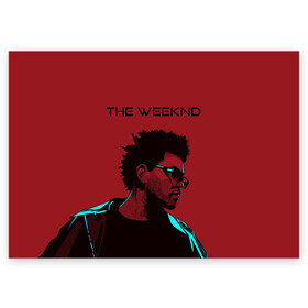 Поздравительная открытка с принтом the weeknd в Екатеринбурге, 100% бумага | плотность бумаги 280 г/м2, матовая, на обратной стороне линовка и место для марки
 | Тематика изображения на принте: blinding lights | music | pop | star boy | the weekend | the weeknd | музыка | уикенд