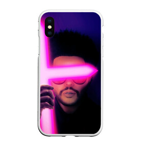 Чехол для iPhone XS Max матовый с принтом The Weeknd - Blinding Lights в Екатеринбурге, Силикон | Область печати: задняя сторона чехла, без боковых панелей | Тематика изображения на принте: blinding lights | music | pop | star boy | the weekend | the weeknd | музыка | уикенд