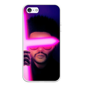 Чехол для iPhone 5/5S матовый с принтом The Weeknd - Blinding Lights в Екатеринбурге, Силикон | Область печати: задняя сторона чехла, без боковых панелей | Тематика изображения на принте: blinding lights | music | pop | star boy | the weekend | the weeknd | музыка | уикенд